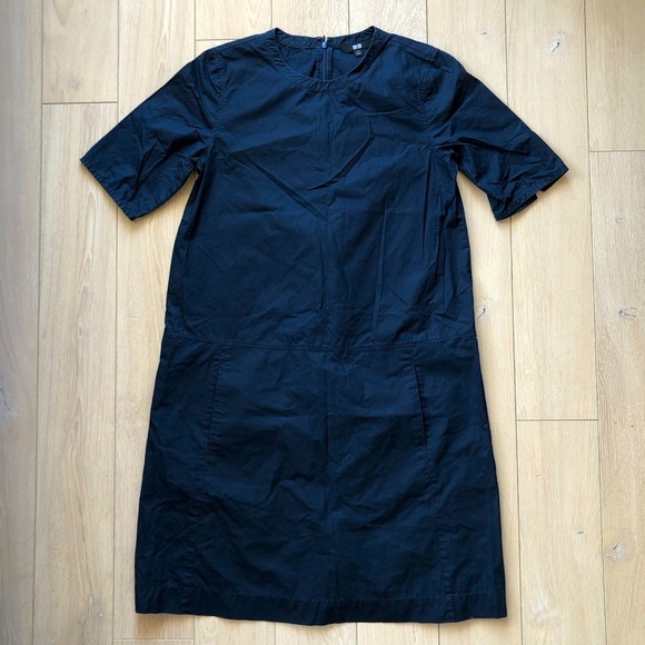 Uniqlo Cotton Mini Dress with Pockets in Navy Women’s Size S - Picture 1 of 11